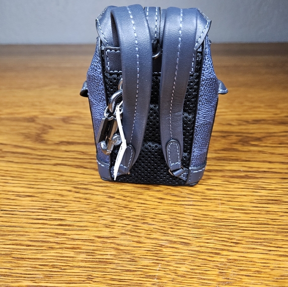 Coach Mini Warner Backpack Bag Charm In Signature Canvas - Picture 4 of 8